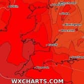 Forecasts show it getting red hot across Northamptonshire on Sunday with a ten percent chance of temperatures topping 40°C for the first time