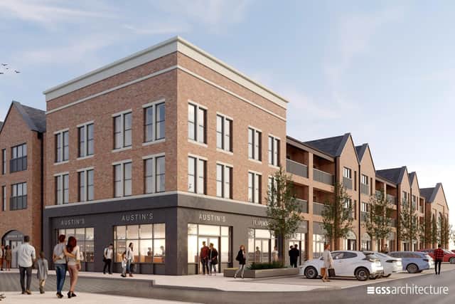 A computer-generated mock-up of the new neighbourhood centre