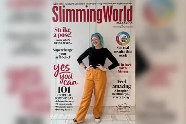 Cerys MacWhinnie on the cover of Slimming World magazine
