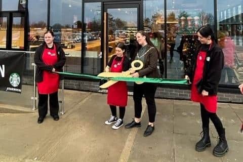 The store was opened by Corby mayor Leanne Buckingham