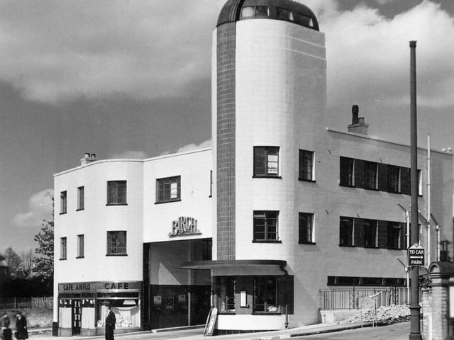 The front of the former bus station