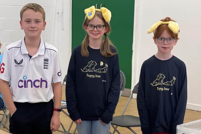 Rhys Jones, Beatrix Sheldon and Oliver Robertson at the fundraising event.