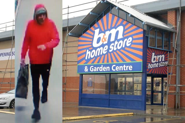 A man was seen on CCTV pictures