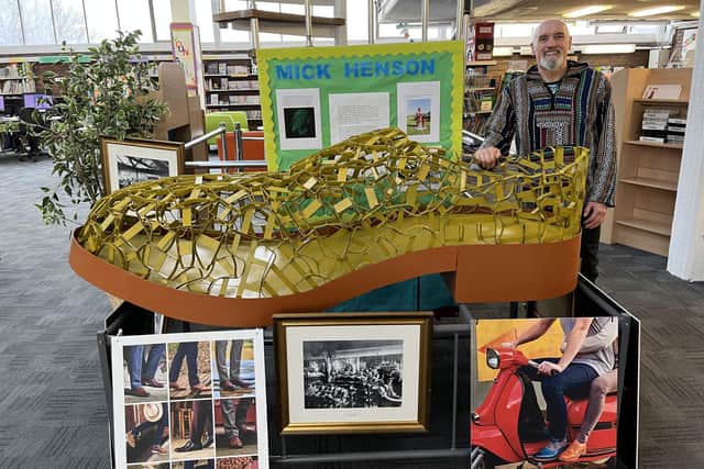Mick and his new sculpture