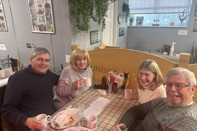 Hungry Hossee regulars Gail and Peter Bird, and Theresa Denton and Ray Shillito. Image: NW
