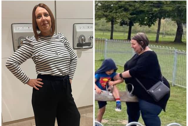 Sarah Cuthbert-Kay of Rushden has lost half her body weight