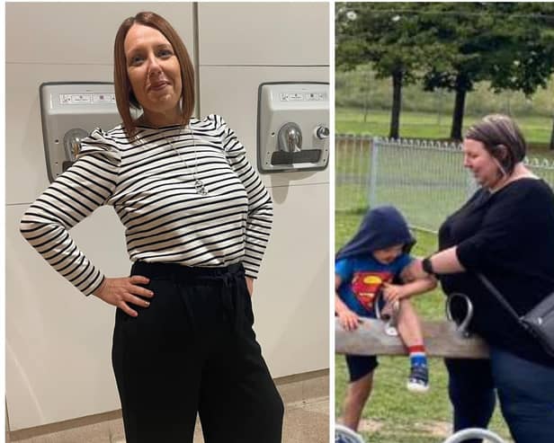 Sarah Cuthbert-Kay of Rushden has lost half her body weight