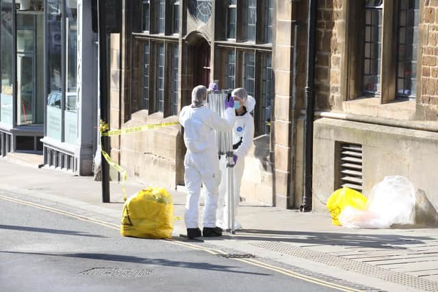 Police at the scene