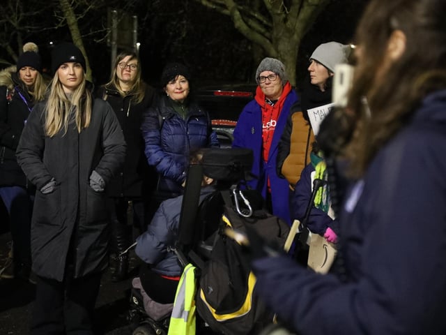 Reclaim the night march against domestic violence Kettering:women's march Kettering