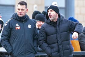Leon Mettam (right) and assistant manager Danny Brooks have both left Corby Town (Picture: Jim Darrah)