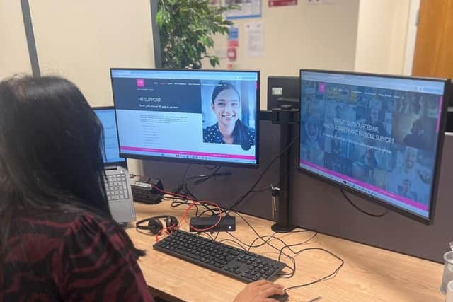 The new website in action