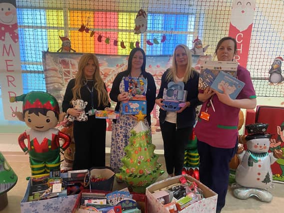 Employees from Thorndale delivered a wide range of gifts to Skylark Children's Ward at Kettering General Hospital.