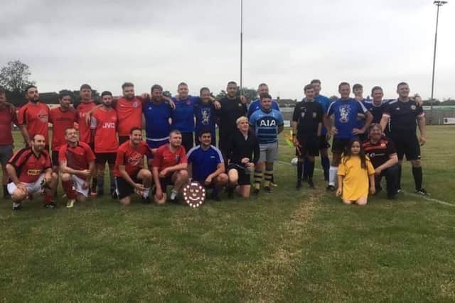 A previous football match fundraiser