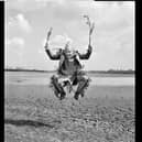 Otaki, a fire-eater who was travelling with Jerry Cottle’s Circus, was asked by the Evening Telegraph to perform a raindance on the dry bed of Pitsford Reservoir. The drought of 1976