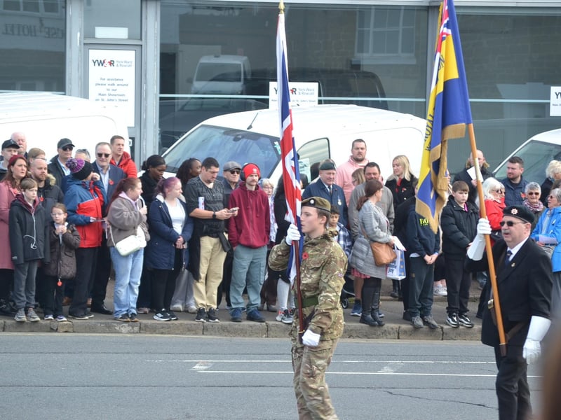 Hundreds gather at Broad Green in Wellingborough to pay respects at Remembrance Sunday service