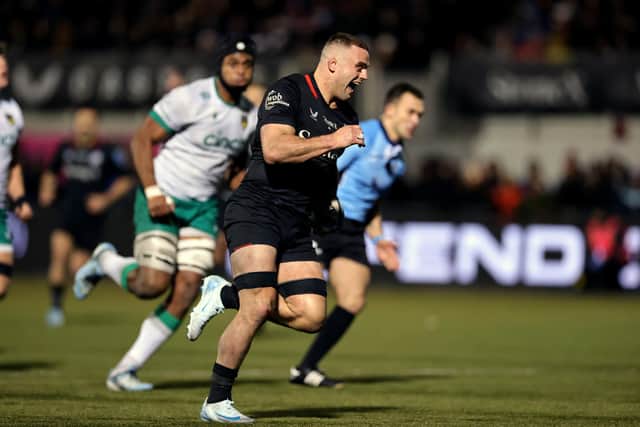 Ben Earl scored for Saracens (photo by David Rogers/Getty Images)
