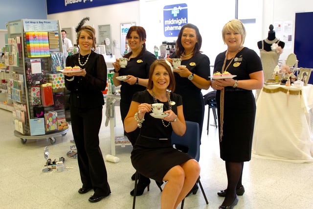 Staff at Boots at Anchor Retail Park held a coffee morning with a Great Gatsby theme in aid of Macmillan in 2013. Do you remember this?