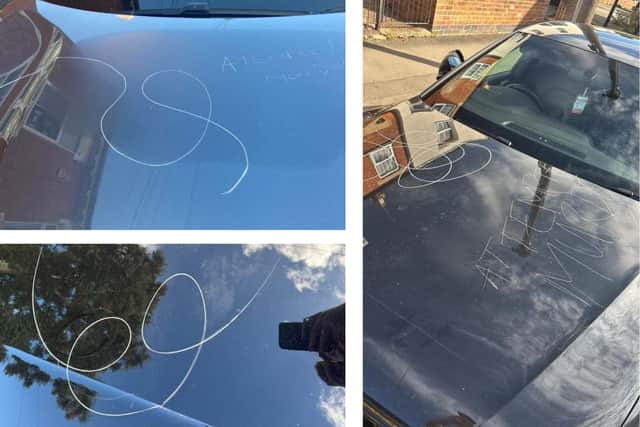 Car bonnets have been scratched and defaced across Kettering on Friday August 29 and Saturday, August 30 2025/UGC