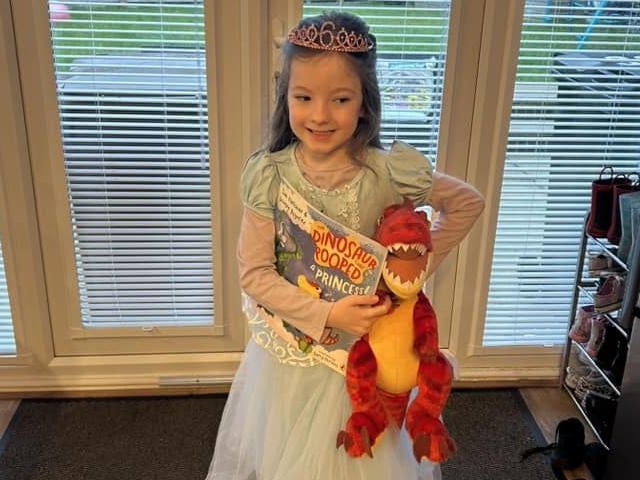 Indiana, Age 6, from Corby - The Dinosaur that Pooped a Princess!
