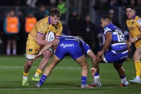 Ed Prowse in action for Saints at Bath in December (photo by David Rogers/Getty Images)