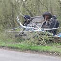 The incident in Kings Cliffe Road saw a man taken to hospital by ambulance. Image: Submitted