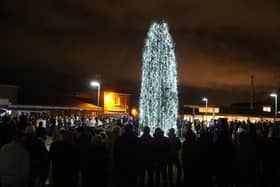 Kettering, Cransley Hospice tree of lights ceremony at St Mary's Hospital
