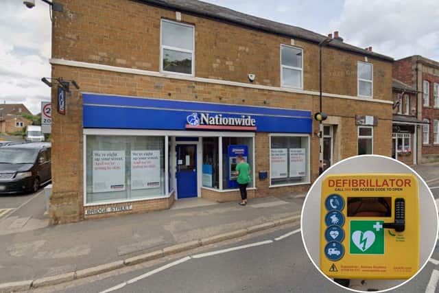 Nationwide in Bridge Street, Rothwell is one of three branches in north Northamptonshire which will carry the emergency equipment Image: Google Maps