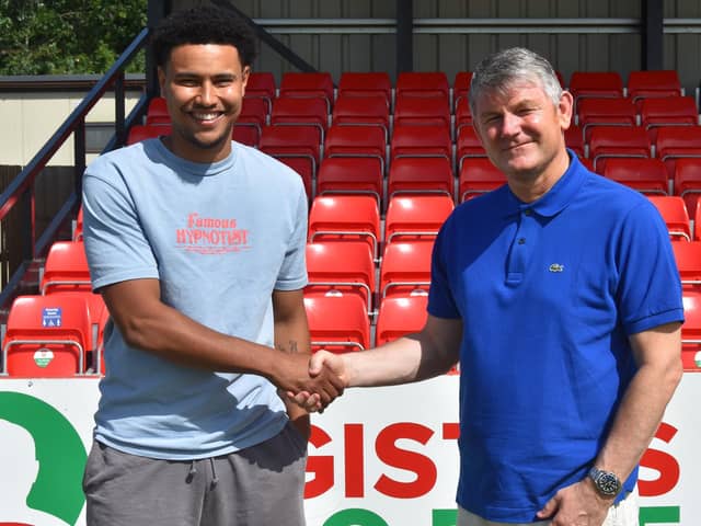 Jordan Graham signed for Kettering Town last week. Picture courtesy of Poppies Media