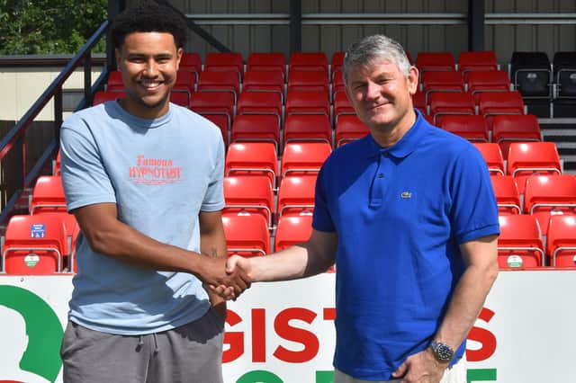 Jordan Graham signed for Kettering Town last week. Picture courtesy of Poppies Media