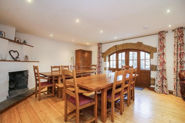 The dining room has seating for 18 people and also benefits from an open fire and double doors.