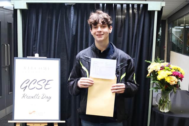 Rares, who hopes to pursue a career in motorsport engineering, achieved grade 9s in Engineering, Maths and Physics, and will be continuing his studies at CTS Sixth Form. Photo: Brooke Weston Trust