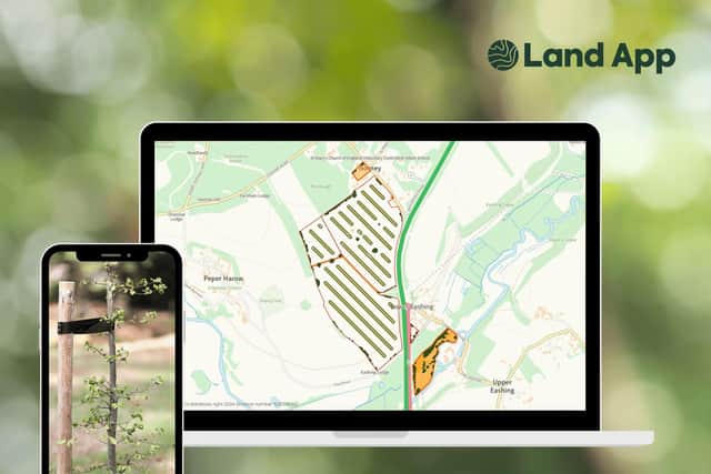 Screenshots of Land App’s new Agroforestry Designer Toolkit
