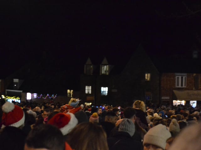 Thousands gather in Earls Barton Square for annual carol service