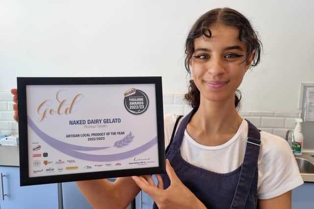 Holly Rock with the Gold award