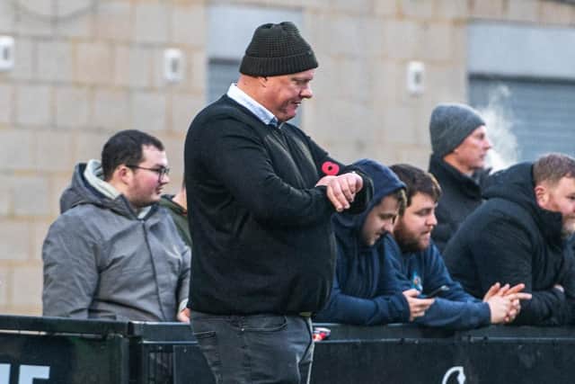 Time for action... Gary Setchell was unhappy with Corby's display at Coleshill (Picture: Jim Darrah)