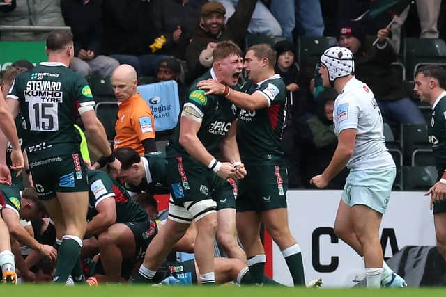 Leicester were the ones celebrating at Mattioli Woods Welford Road (photo by David Rogers/Getty Images)