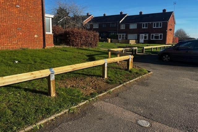 A knee-high fence was installed in Shelley Road