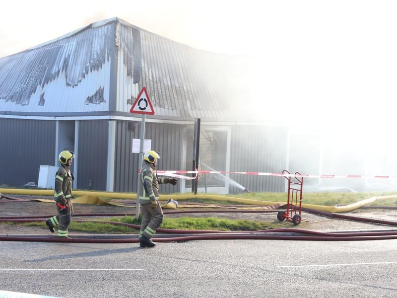Factory fire Corby, Princewood Road