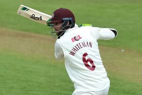 Sam Whiteman on his way to his unbeaten 60 against Middlesex