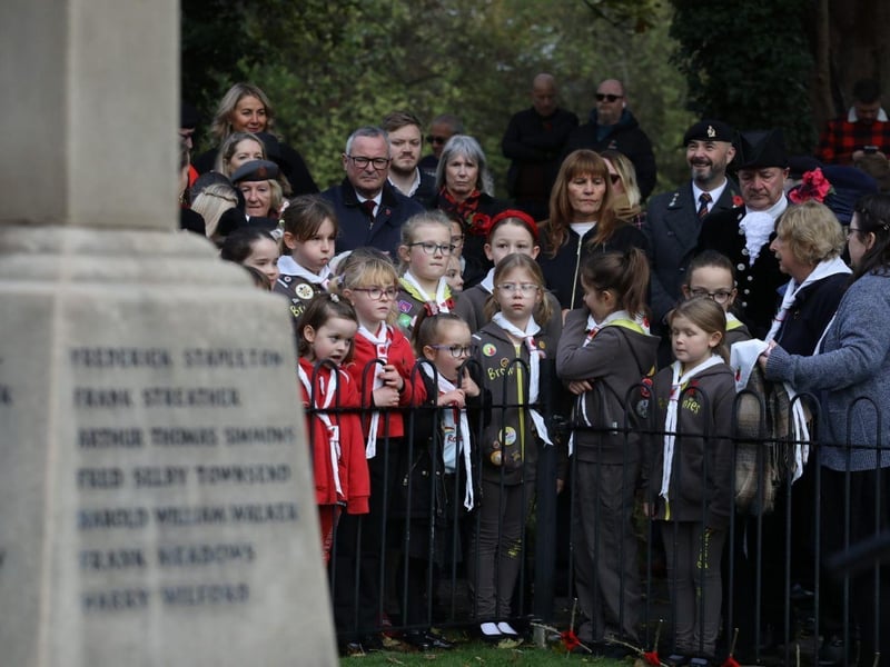 Corby RBL Remembrance Sunday parade and service at Corby War Memorial/