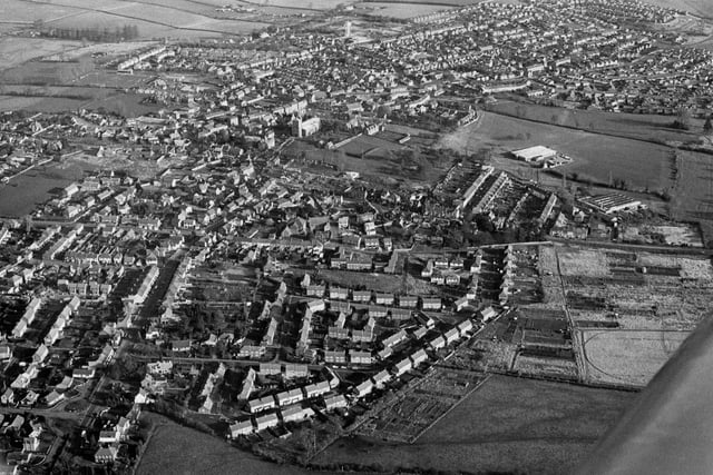 Aerial view of Rothwell looking towards Rushton
