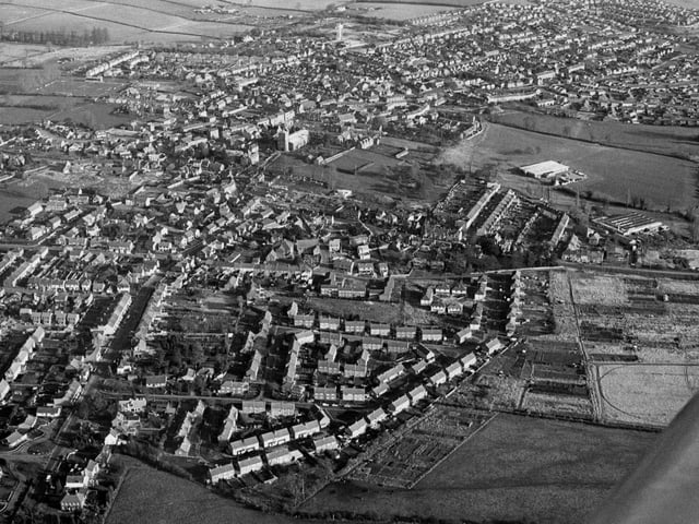 Aerial view of Rothwell looking towards Rushton
