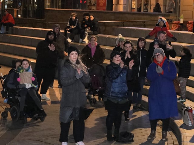 Reclaim the night march against domestic violence Kettering:women's march Kettering