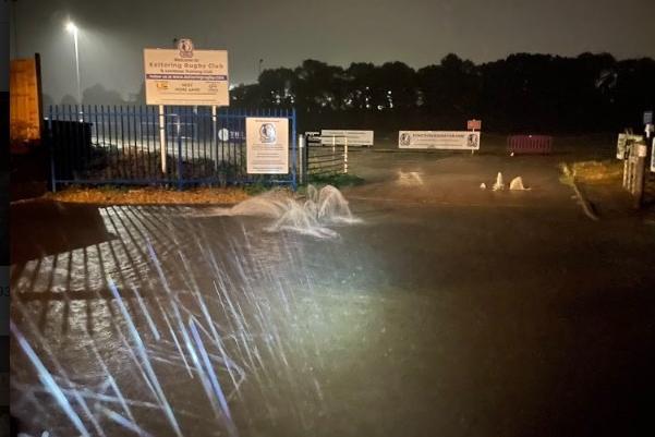 Flooding in Waverley Road, Kettering - photo Dez Dell
