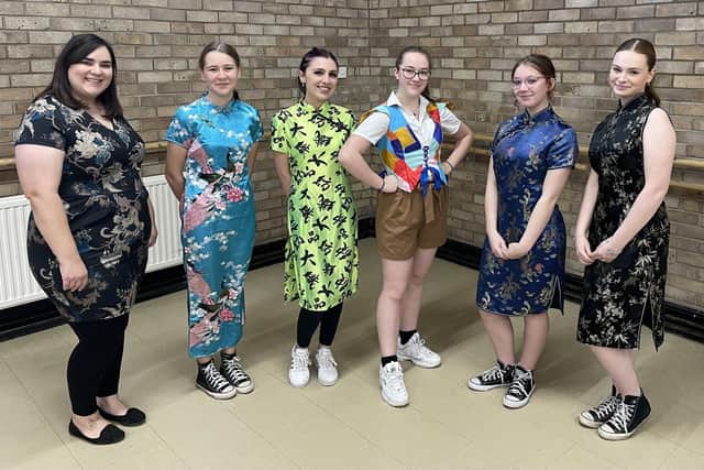 Some of the cast of Aladdin/Irchester Players