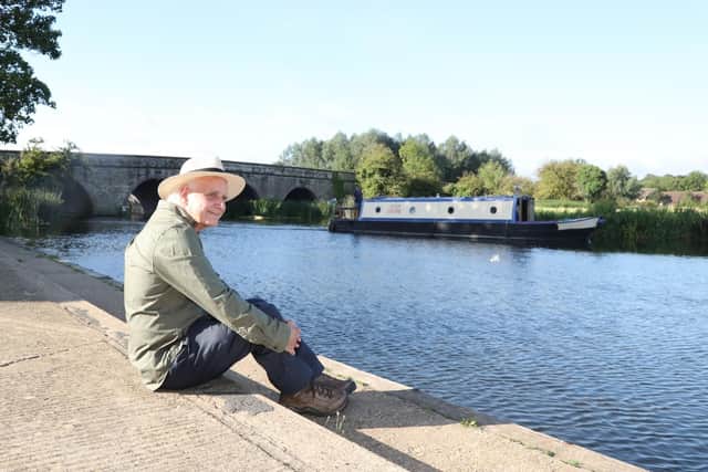 Nick Penny next to Oundle town bridge from where he regularly walks to Cotterstock and back