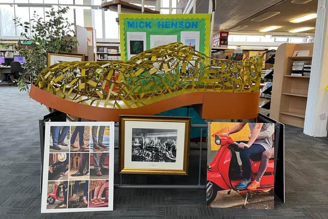 Mick's new shoe sculpture