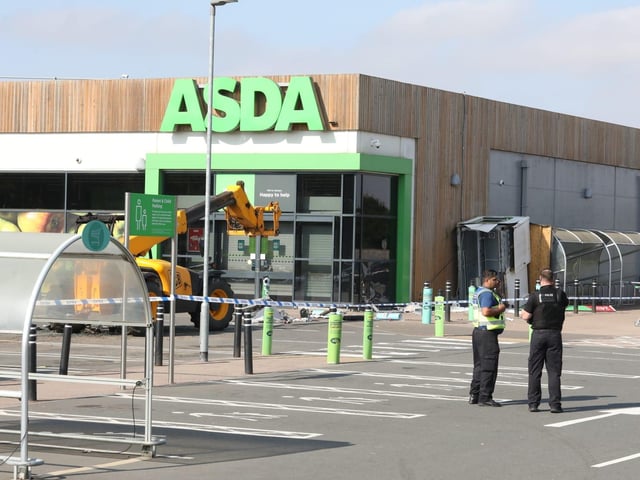 Raunds Asda telehandler ATM theft/IMG