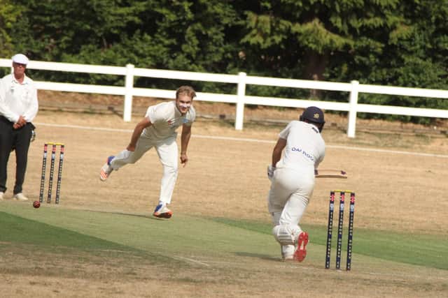 Action from Finedon Dolben's NCL Premier Division defeat to Peterborough (Picture: Finbarr Carroll)