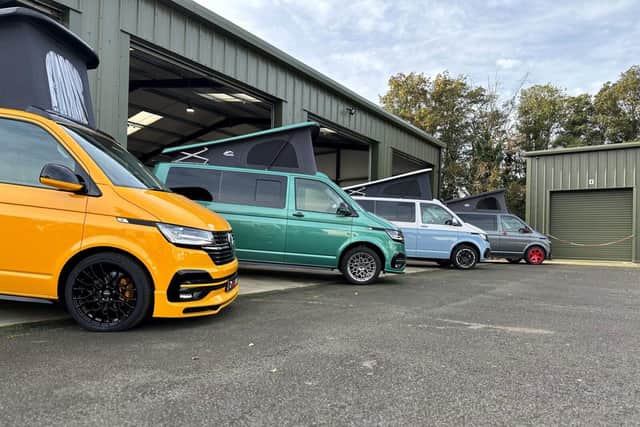 Campervans Displayed Outside Redline Campers' Watford Gap Production Facility